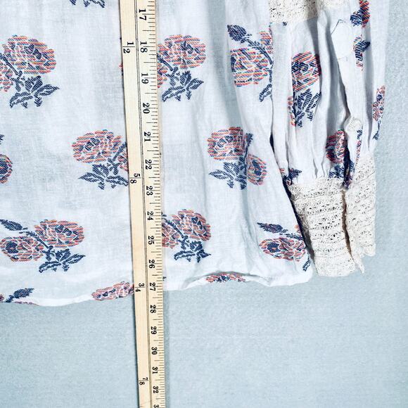 Sundance Cottagecore Top Womens S Floral Blouse Edwardian Victorian Boho - Picture 9 of 11